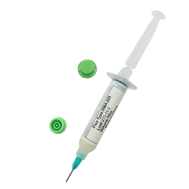 1 Set Syringe Solder Paste Flux Grease Repair Solde RMA-223 10CC PCB BGA Soldering Paste Flux Solder Ball Flux Paste  Needle