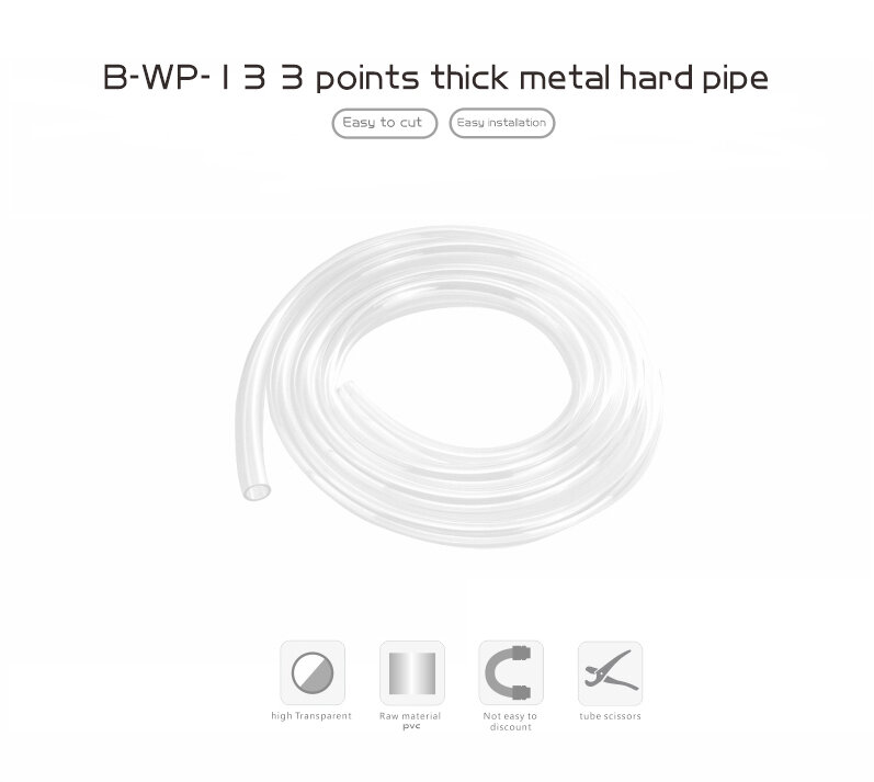Bykski B-WP-13/B-WP-16/B-WP-19 pc water cooling hose pipe PVC 1meter Soft Tube 3/8"ID*1/2"OD 10x13mm 10x16mm 13x19mm
