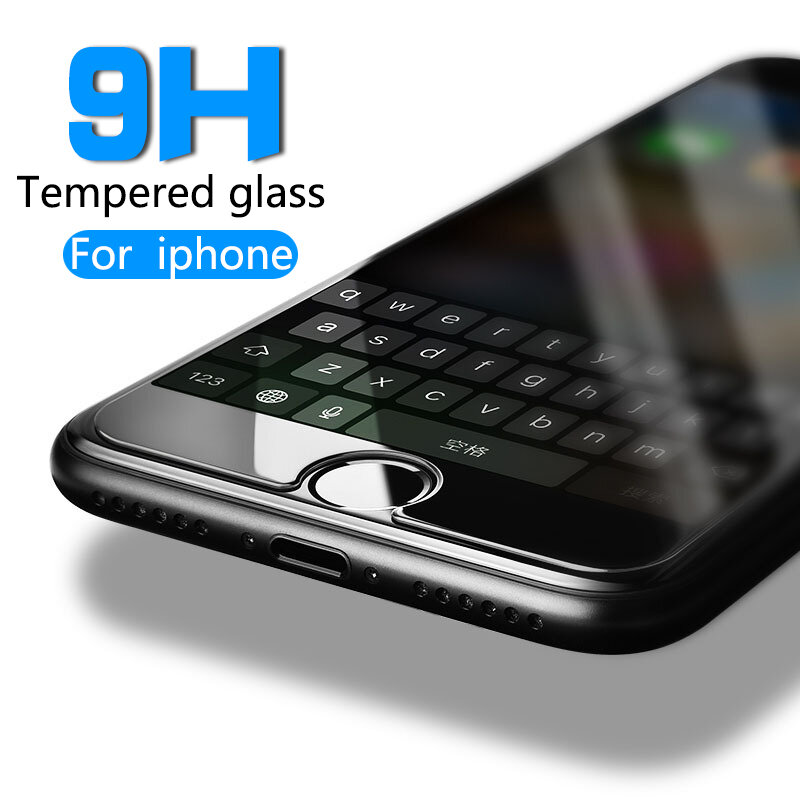 Защитное закаленное стекло для iPhone 7 Plus, 4, 4S, 5, 5S, SE, 6, 6S Plus, 8 Plus, стекло на iPhone 7, 8, X, защитное стекло на iPhone 7