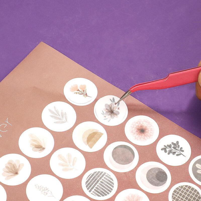 JIANWU-Pinzas de acero inoxidable de Color caramelo, herramienta de pegatina de cinta de Color Macaron, Gadgets de diario, pinzas portátiles prácticas simples