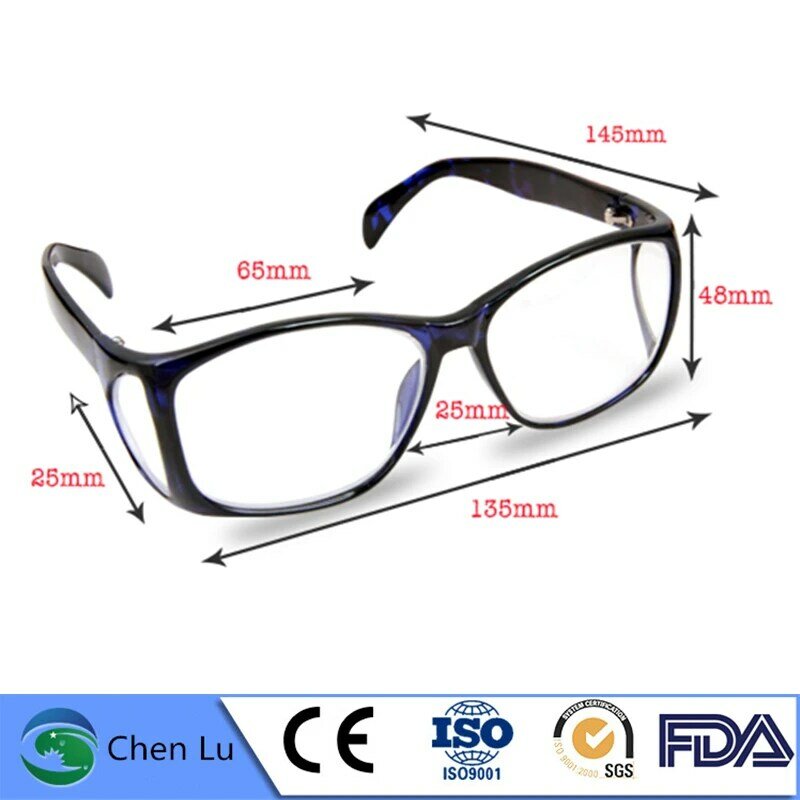 Echtes kern strahlung schutz lead brille (mit seite verteidigung) x-ray gamma ray schutzhülle 0.5/0,75 mmpb blei gläser