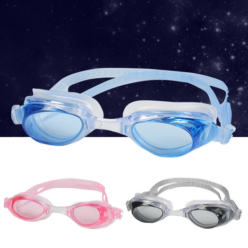 Kacamata renang baru untuk pria dan wanita, kacamata renang PVC anti-kabut tahan air HD nyaman musim panas 2021