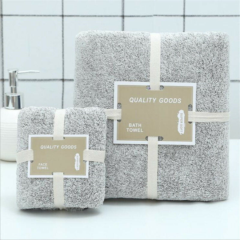 Serviette de bain en velours de bambou charbon de bambou 70x140cm pour adulte, ensembles de serviettes de bain en Fiber de carbone absorbant en bambou doux