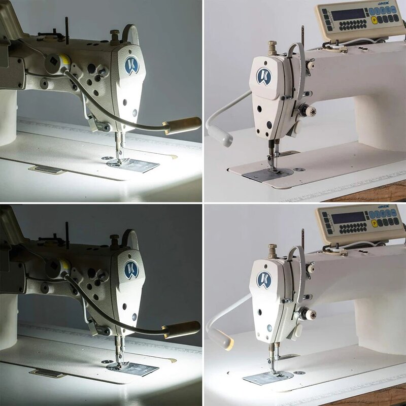 Base de montaje magnético para máquina de coser, lámpara de cuello de cisne para todas las máquinas de coser, superbrillante, COB, luz LED, AC110-265V, 6W