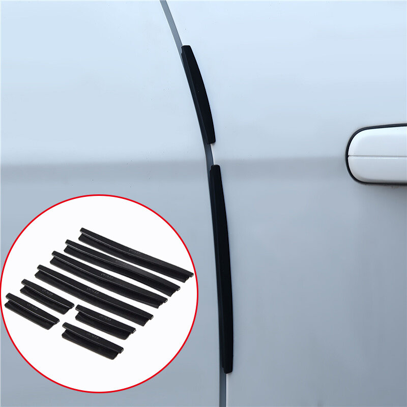 8 Buah/Set Strip Pelindung Sisi Pintu Mobil Pelindung Goresan SUV Otomatis Stiker Penutup Pelindung Pegangan Bumper Stiker Otomatis Universal