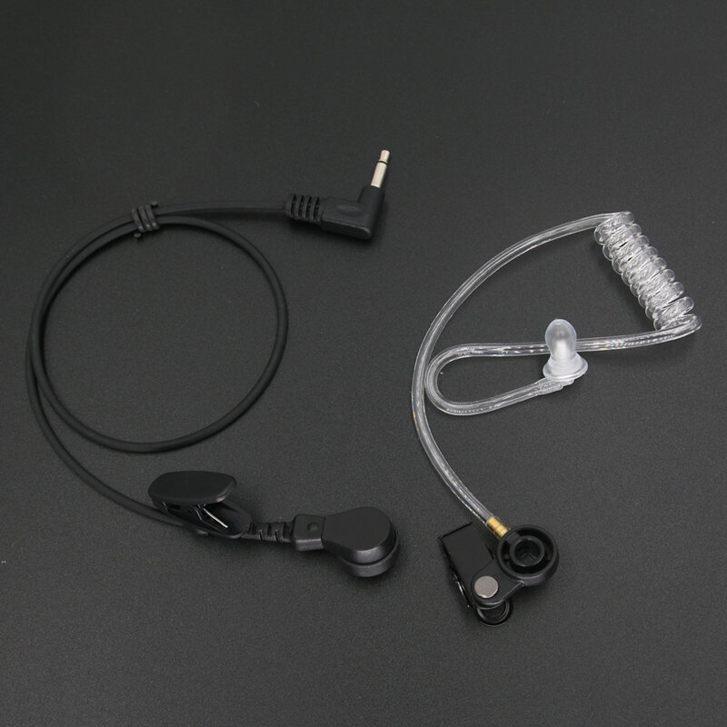 3.5mm In Ear Anti-radiation Single Earphone Listening Air Tube Stereo Coiled Cables Mono Function Earpiece In Ear Stereo Headset