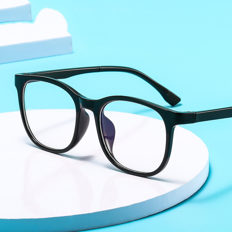 Bingkai Kacamata Komputer Transparan Kacamata Persegi Cahaya Anti Biru Pria Wanita Kacamata Pemblokiran Kacamata Optik Bundar