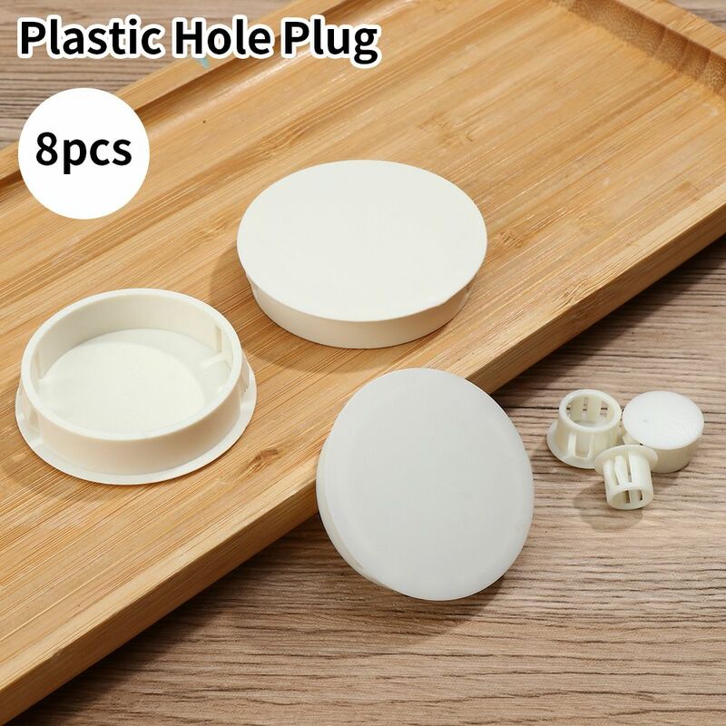 プラスチック製の穴の開いたセラミックタイル穴のある8ピース/パック白色円形のプラスチック製のプラグカバー,半透明のプラスチック製のキャップ