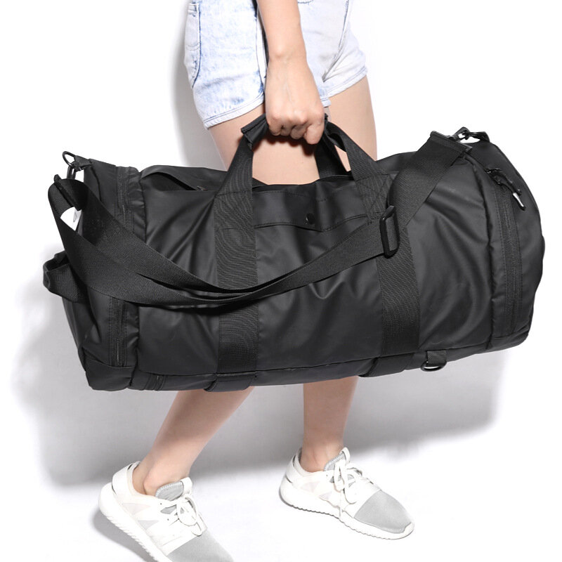 Impermeável PVC Duffle Handbag, Sacos De Viagem De Grande Capacidade, Sports Gym Bag com Sapatos Bolso, Multi-Pocket Shoulder Bag, Novo, XA347F