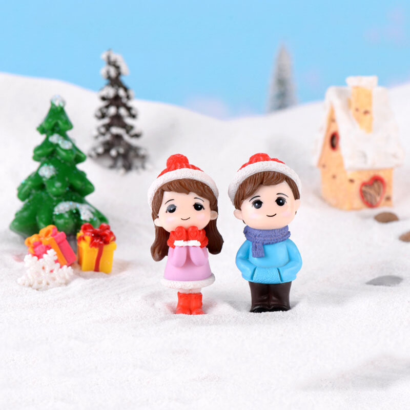 Рождественское украшение, миниатюрное украшение, статуэтки Санта-Клауса, снеговики, волшебный сад, кукольный дом, аксессуары для домашнего ...
