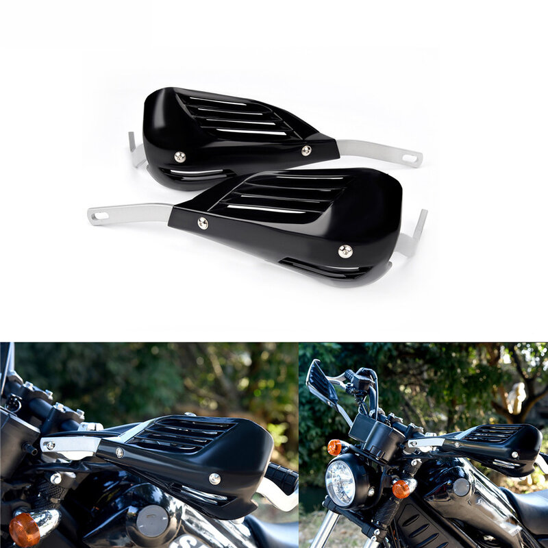 1คู่22Mm รถจักรยานยนต์ Pit Dirt Bike Handlebar Handguard ป้องกันสีดำ