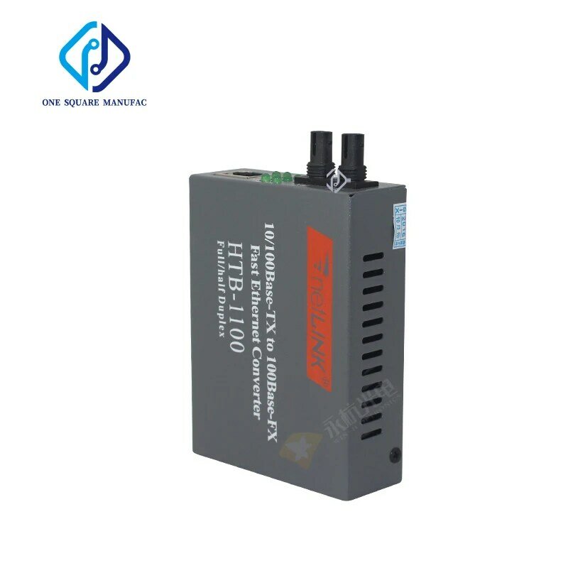 Netlink Media Converter HTB-1100-2KM-ST 10/100M Multimode Duplex RJ45 Fiber Optische Externe Voeding