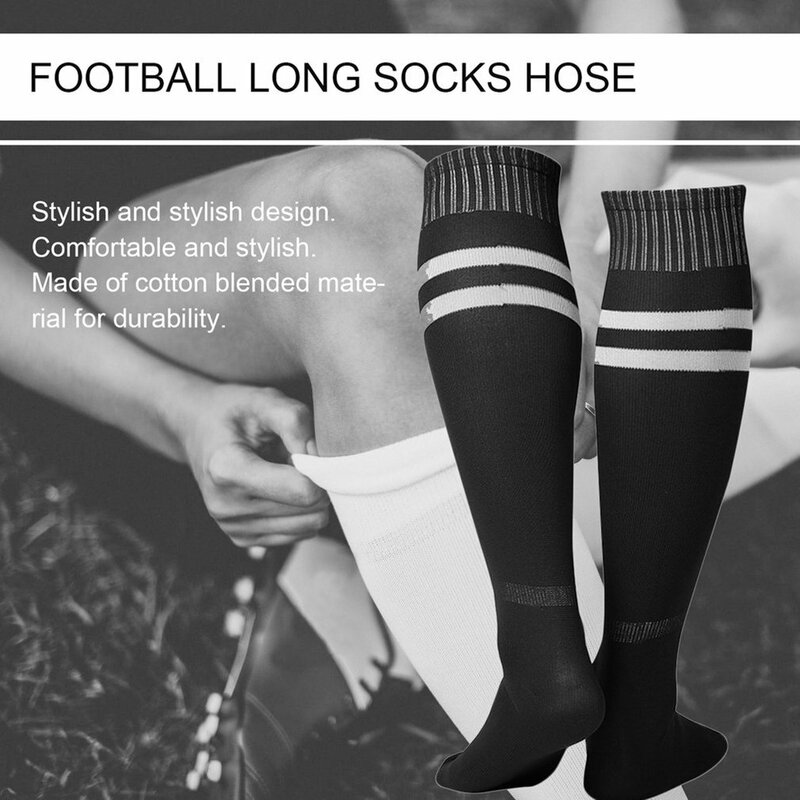 Calcetines largos de fútbol para adultos, medias deportivas resistentes al desgaste, por encima de la rodilla, de béisbol y Hockey