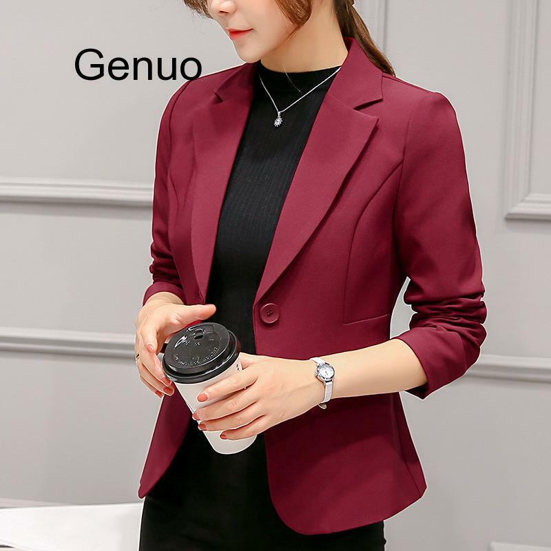 Женский блейзер с карманами, черный приталенный пиджак для офиса