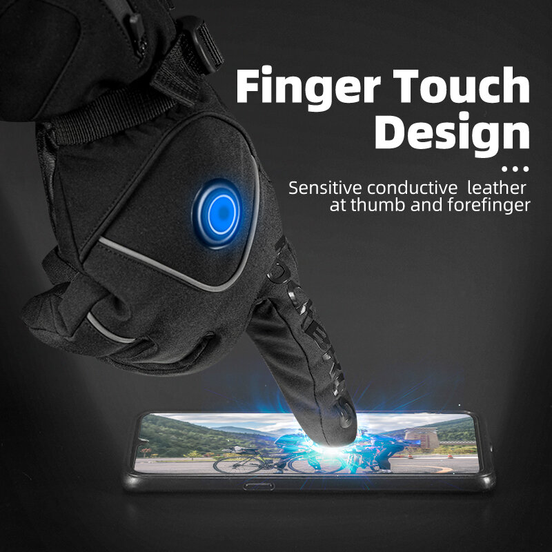 ROCKBROS guanti riscaldati guanti da sci guanti invernali ricaricabili impermeabili USB guanti riscaldati da sci Touch Screen guanti batteria