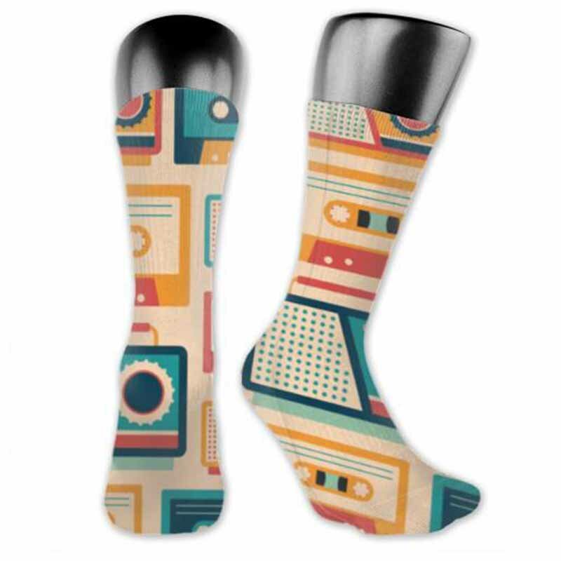 NOISYDESIGNS-calcetines largos con imagen personalizada para hombre y mujer, medias estampadas de estilo Harajuku, para otoño, envío directo