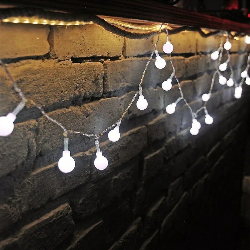 AA Batterie Power LED Ball Girlande Lichter Fee String Wasserdichte Outdoor Lampe Weihnachten Urlaub Hochzeit Lichter Dekoration