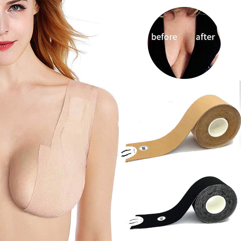 Autocollant pour seins en Silicone pour femmes, 1 rouleau, rehausseur invisible pour mamelon, bande de soutien pour poitrine, bâton auto-adhésif
