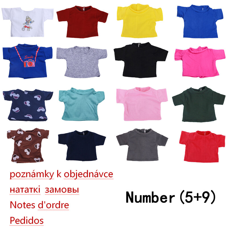 Pop Kleding T-shirts Handgemaakte Accessoires Fit 18 Inch Amerikaanse Meisje Pop, 43Cm Pasgeboren Baby Pop, onze Generatie Meisje Gift