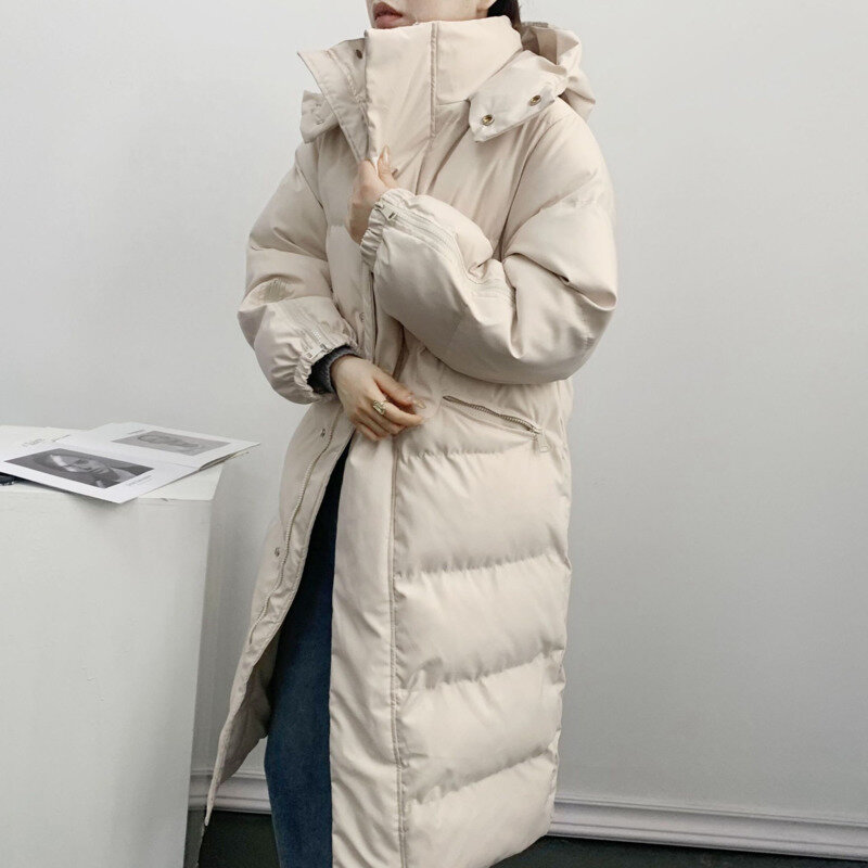 2022ฤดูหนาวสำหรับผู้หญิงใหม่ Coat Parkas เกาหลีเสื้อคุณภาพสูงหนายาว Parkas