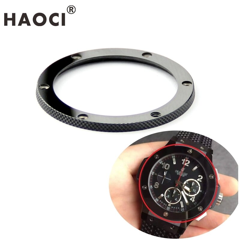 คุณภาพสูงสีดำ Bright เซรามิคเพชรแหวนนาฬิกา Bezel แทรก Crown สำหรับ Hublot Big Bang CLASSIC FUSION 42มม.45มม.นาฬิกา