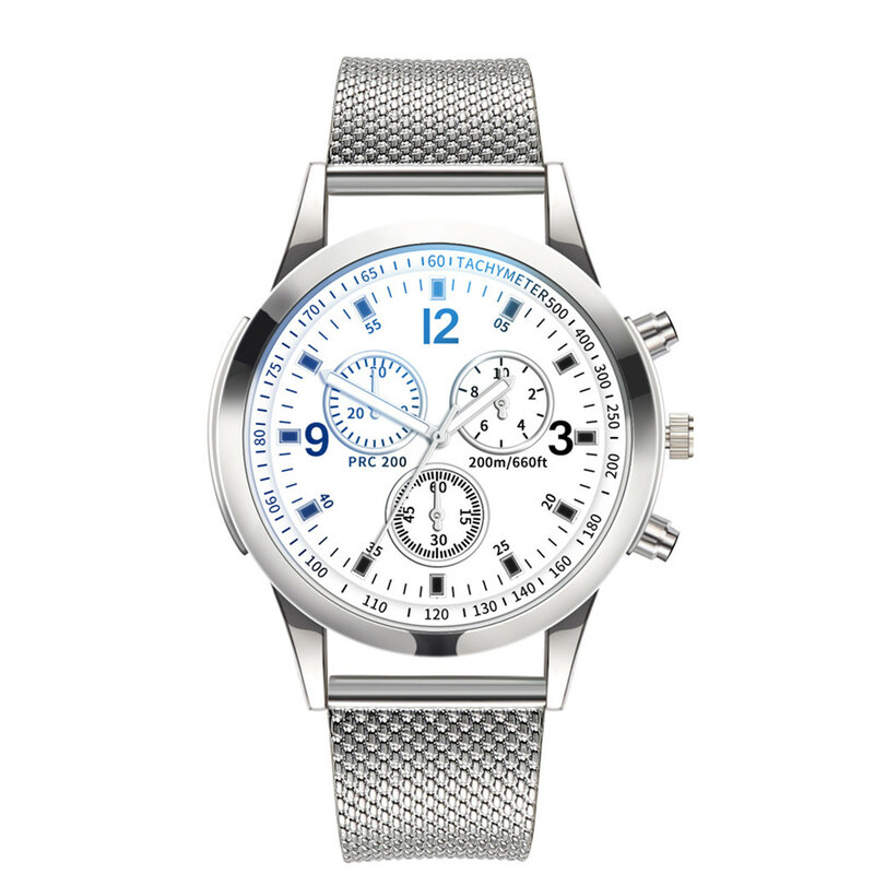 Men's Quartz Watch Stainless Steel Dial Casual Bracele Watch שעון גברים horloge man armbanduhr herren freeship CN