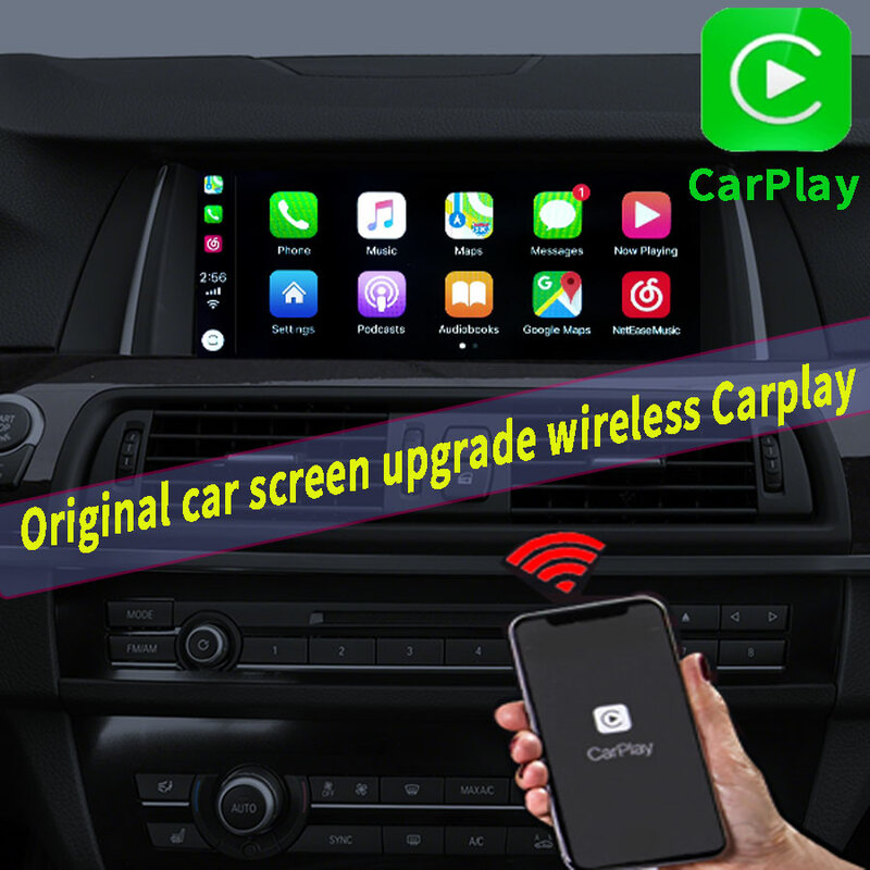 Dongle Apple Carplay Sem Fio Mirrorlink/Ios 14 CarPlayes Android Auto untuk BMW E71 E84 F01 F02 F10 F11 F25 F26 F30 F31 Sistema