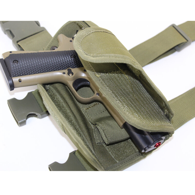 Gota esquerda/direita perna arma coldre saco de arma para glock 17/m9/p226/cz 75 revólver perna ajustável airsoft pistola caso para a caça
