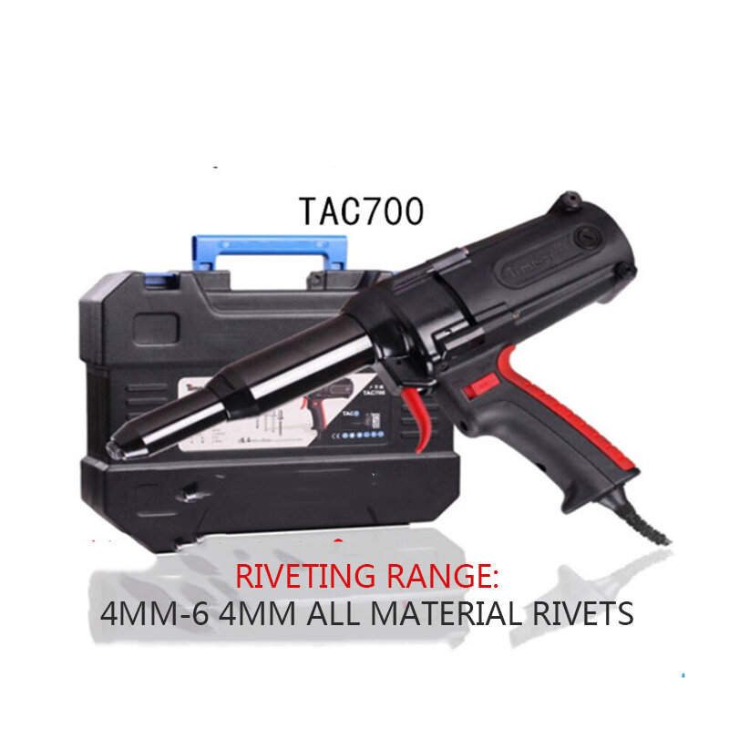 TAC-700 rivettatrice elettrica tenuta in mano portatile 220V/600W potenziato elettrico rivetto pistola 6.4mm cieco rivetto pistola strumento