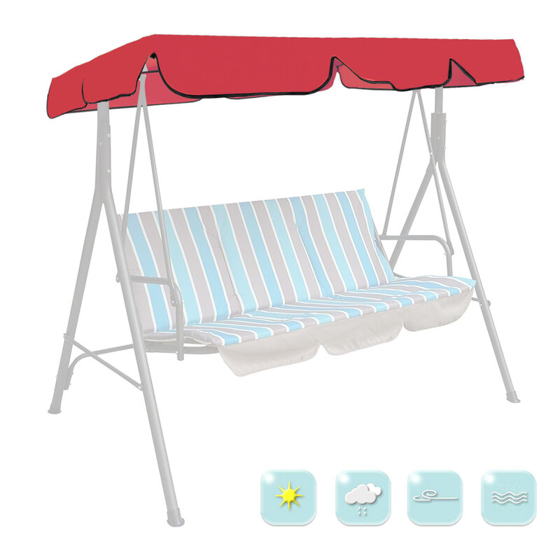 Canopy Swings Garden Courtyard Outdoor Swing Chair Hammock Canopy Summer Waterproof Roof Canopy Replacement Swing Chair Awning