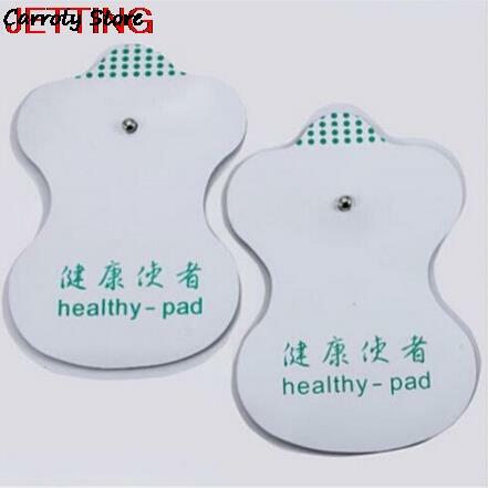 2 pz bianco confortevole elettrodi pad alleviare il dolore alleviare la pressione decine agopuntura terapia digitale macchina massaggiatore strumenti