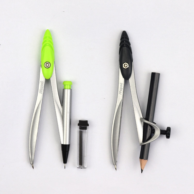 مخطط-بوصلة من الرصاص/قلم رصاص ، أدوات هندسية للرياضيات ، مجموعة رسم فنية دقيقة ، معدن متين