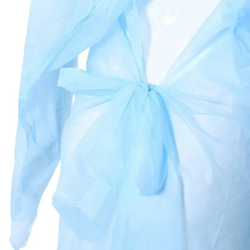 10 Pack White/Blue  Disposable Isolation Gown Protective Isolation Gown Clothing