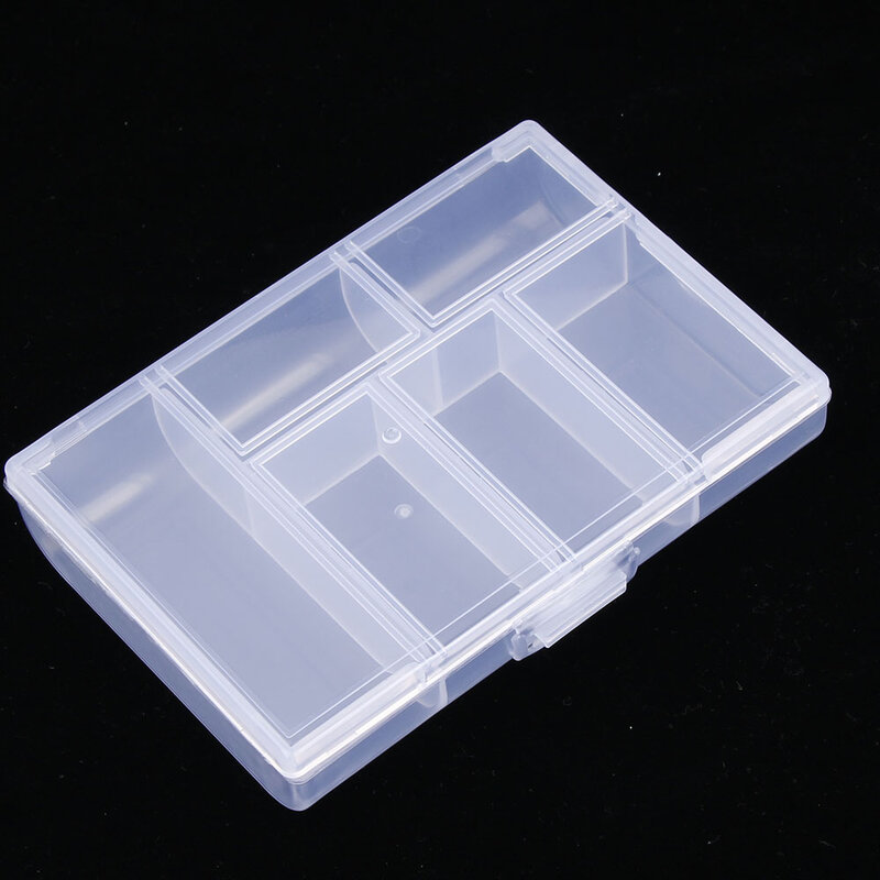 Plastic Transparante Opbergdoos Clips Dispenser 6 Grid Collectie Container Case Voor Briefpapier Washi Tape Coin Pil