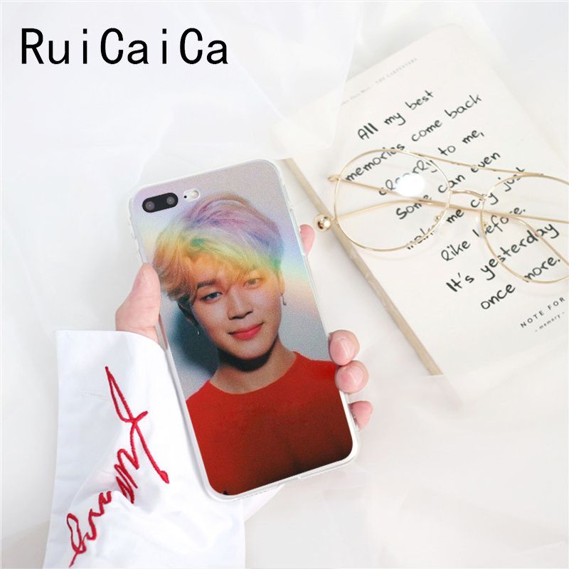 Ruicaica KPOP Jin SUGA j-hope RM Jimin V JungKook Phone Case Cover for iPhone X XS MAX  6 6s 7 7plus 8 8Plus 5 5S SE XR 10