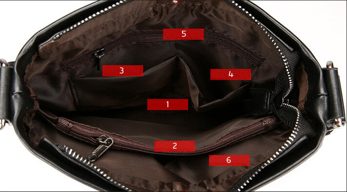 Men's Leather Messenger Bag Tote Bags Set Cross Body Shoulder Business Bags
