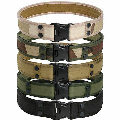 Cintura da combattimento in stile militare da uomo a 5 colori cintura regolabile in vita accessorio per la caccia all'aperto cintura tattica del deserto