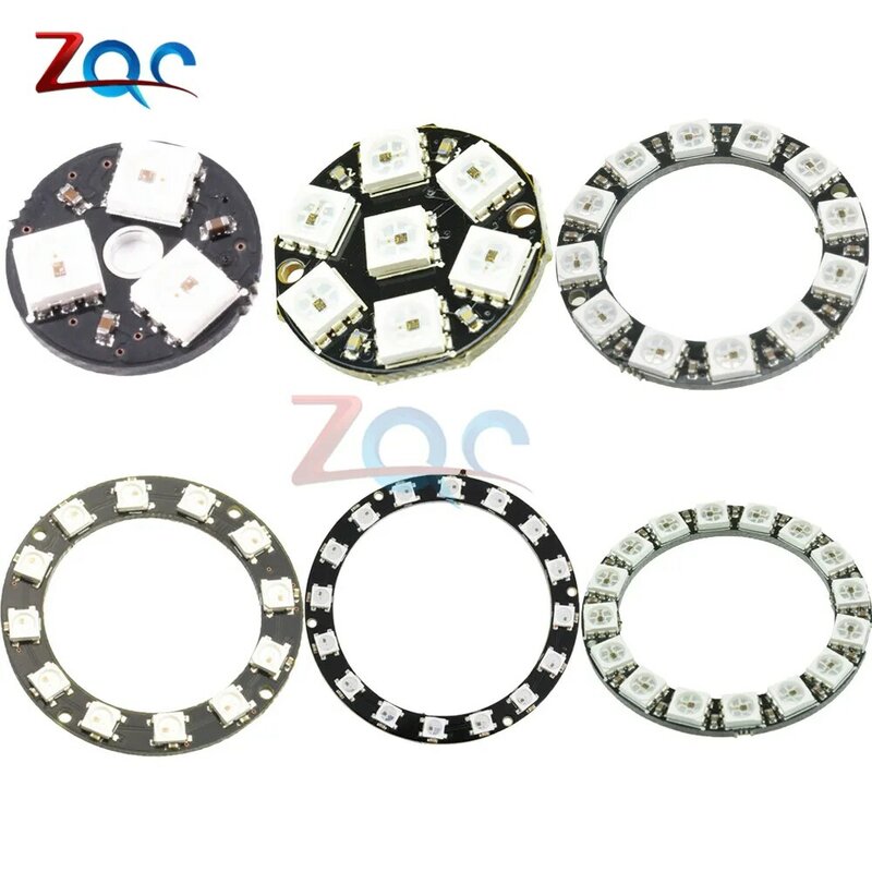 Rgb Led Ring 1 3 4 7 8 12 16 24 32 Bits Leds WS2812 WS2812B 5050 Rgb Led Ring lamp Licht Met Geïntegreerde Drivers Voor Arduino