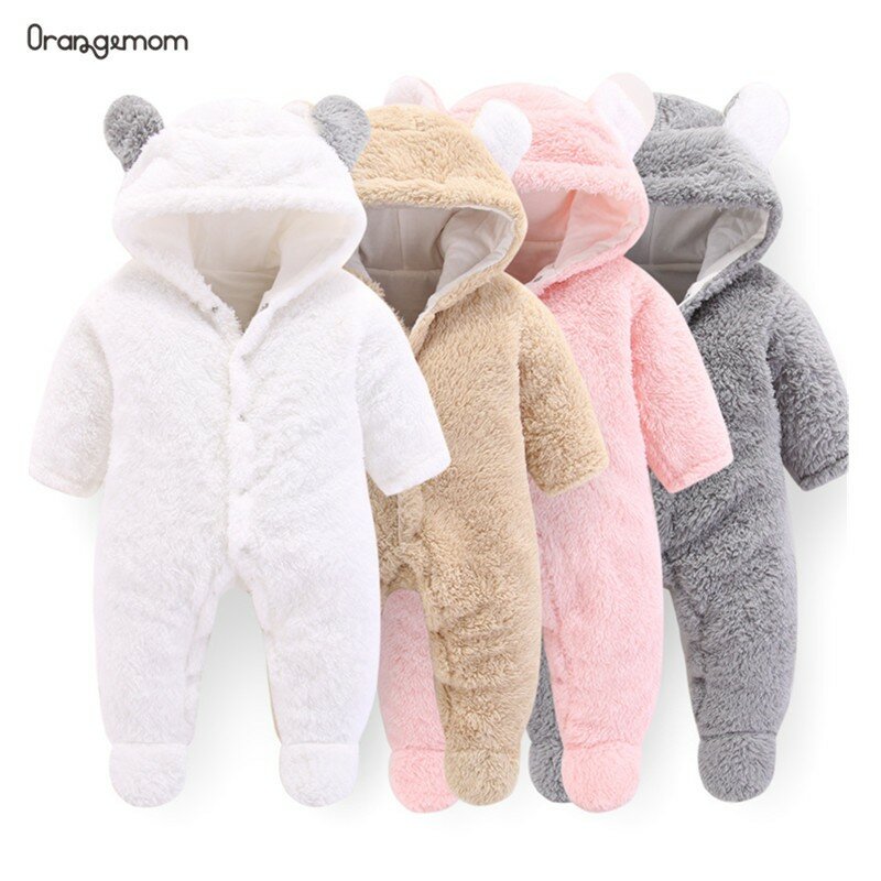 Orangemom-ropa de invierno para bebé recién nacido, prendas de vestir de lana suave, peleles, abrigo para bebé recién nacido-12m, Mono para niño