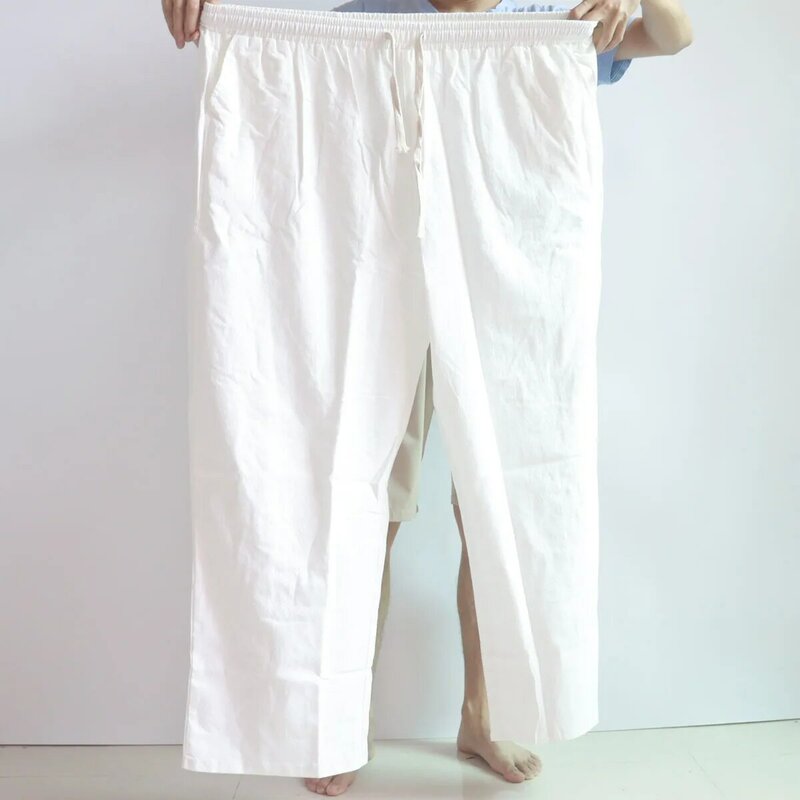 Pantalon en coton pour homme, grande taille 11XL, taille 170cm, 10XL, 9XL, 8XL, 7XL, 6XL, 5 couleurs, automne et printemps