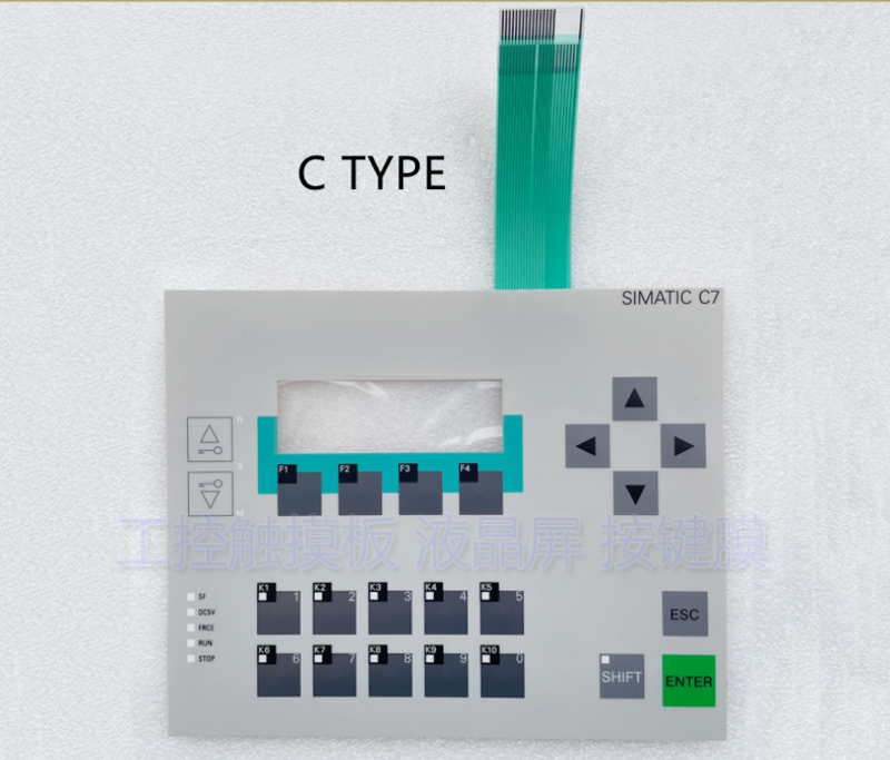 Novo teclado compatível da membrana do toque da substituição para gea C7-613 0005-4050-430 6es7613-1ca02-0ab3