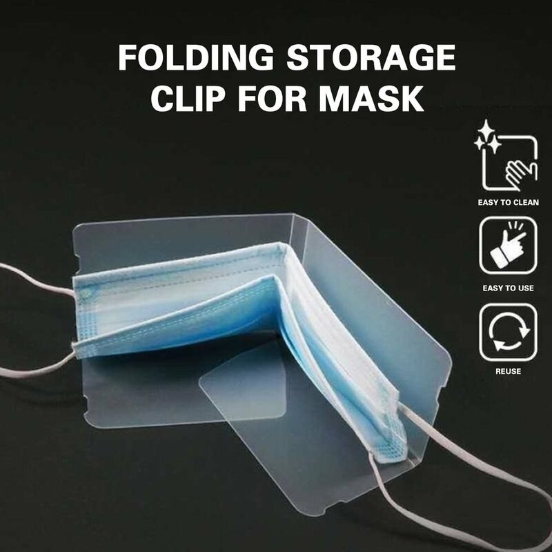 Portable Mask Cover Bag Facemask Holder Face Mask Storage Case Save Mask Boxes Foldable Organizer Mask Clip For Travel Outdoor