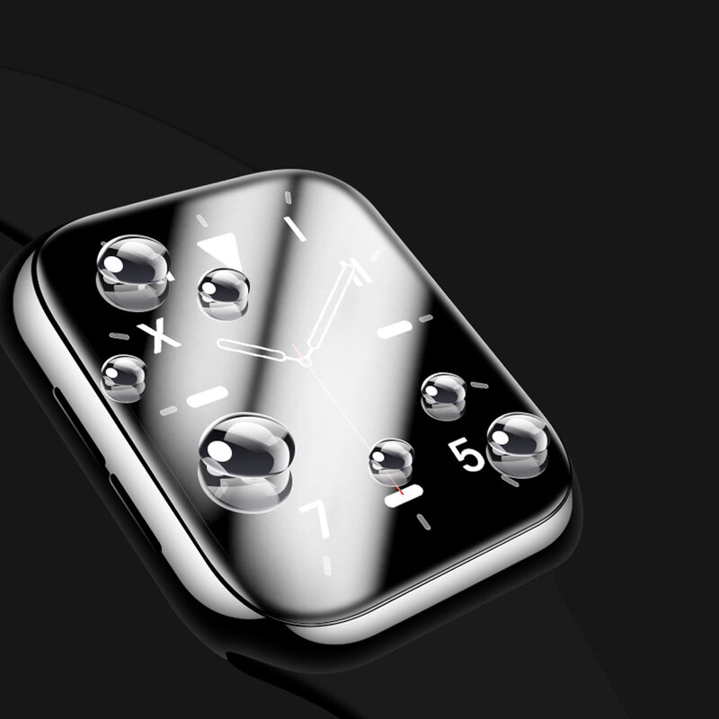 3 Buah 3D Melengkung untuk Apple Watch 7 45Mm 41Mm Pelindung Layar Film untuk Iwatch Seri 7 41Mm 45Mm Film Ultra-tipis