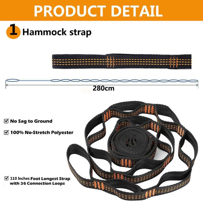 Super Strong Hammock Strap Hanging Hammock Belt Hamaca Hamak for Camping,Traveling,Portable Hanging Tree Rope Free shipping