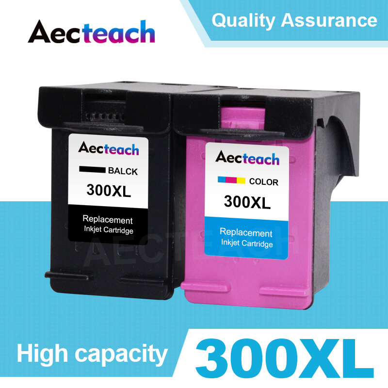 Aecteach Refill Ink Cartridge Replacement For HP 300 300XL For HP300 Photosmart C4680 C4683 C4685 C4688 C4780 C4798 Printer