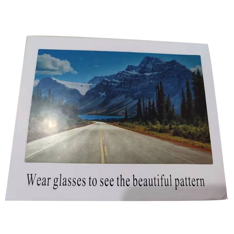 Grandes lunettes de soleil polarisées, carte de test, lunettes à carreaux, papier polarisé, examen décoratif, peinture, taille 17x14cm