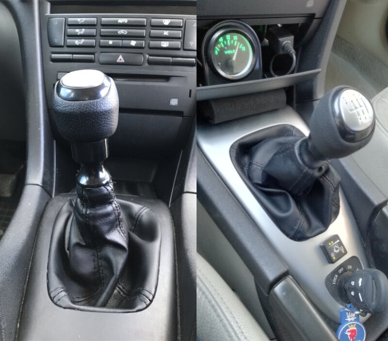 5/6 velocidade do deslocamento de engrenagem botão de couro gaiter boot capa caso alavanca shifter para saab 93 9-3 ss 2003-2012 estilo do carro acessórios