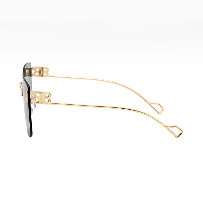 Vintage marca designer óculos de sol das mulheres 2021 moda de grandes dimensões sem aro óculos de sol para homens retro quadrados tons oculos uv400