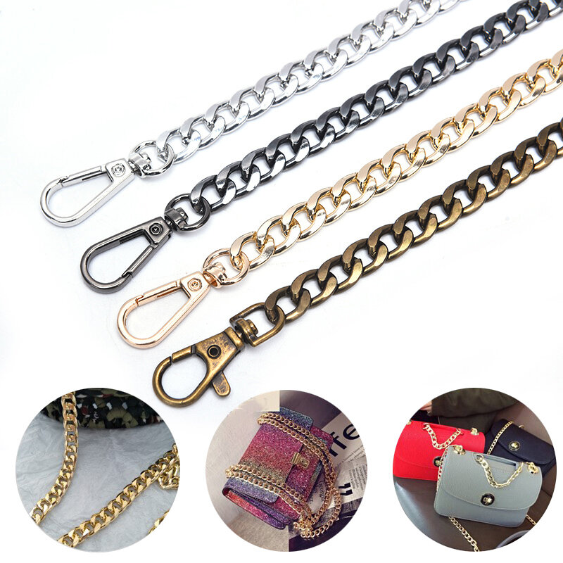 40cm/60cm/120cm 1PC DIY Bag Strap Chain Wallet Handle Purse Metal Strap Chain Strap Replaced Bag Strap Bag Spare Parts