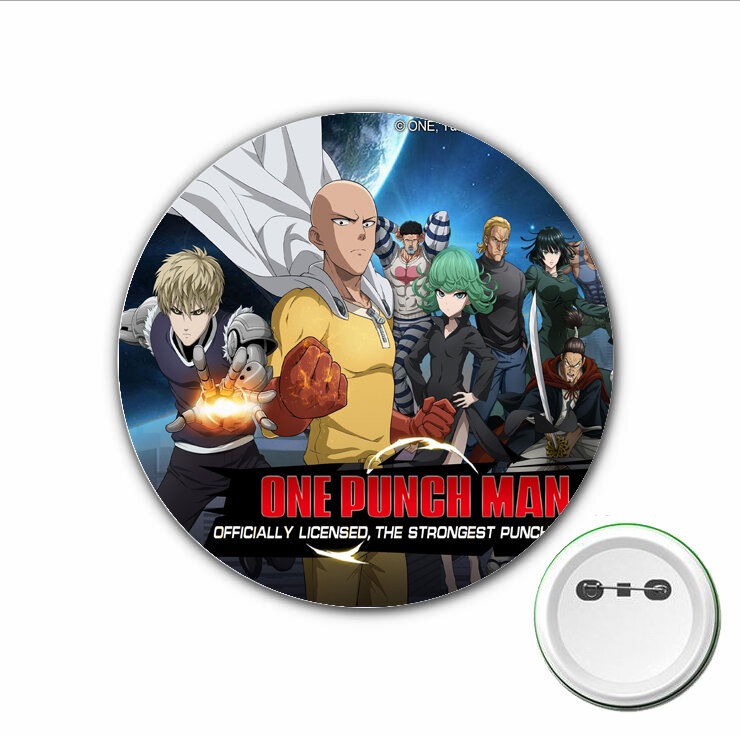 3pcs anime Jepang satu pukulan Man Cosplay lencana pin kartun bros untuk pakaian aksesoris tas ransel kancing lencana